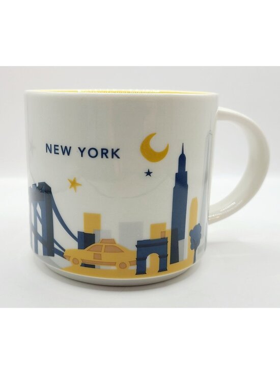 Starbucks Other - Starbucks New York "You Are Here" Collection Ceramic Mug 14oz Yellow Interior